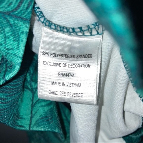 Aspire Teal Athletic Tank Top Size Large - Picture 4 of 6